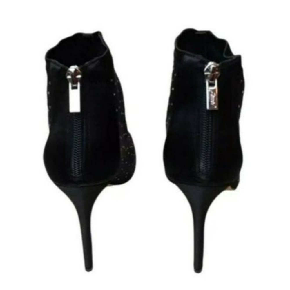 Jewel by Badgley Mischka Margarita Embellished Peep Toe Bootie -Black - Picture 2 of 6